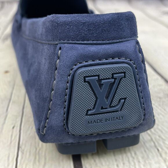 Louis Vuitton LV Driver Moccasins Men’s 10 M Blue Suede Leather NEW with Box Bag main image 7